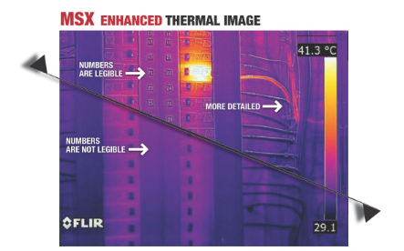 SX可将内置可见光相机拍摄的关键细节信息实时添加至整幅红外热像中
